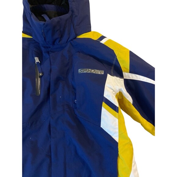 -Spyder Kids Ski Jacket XLT Sz 14 Multicolor Hooded Thinsulate Winter Snow Coat - Picture 4 of 15
